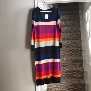 H&M striped sweater dress, sz M.